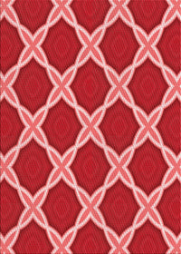 Machine Washable Transitional Red Rug, wshpat2327rd