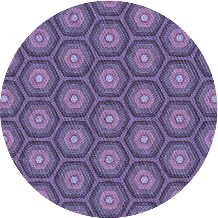 Square Patterned Purple Rug, pat2328blu