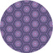 Square Patterned Purple Rug, pat2328blu