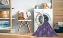 Machine Washable Transitional Purple Rug in a Washing Machine, wshpat2328blu