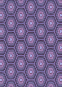 Machine Washable Transitional Purple Rug, wshpat2328blu