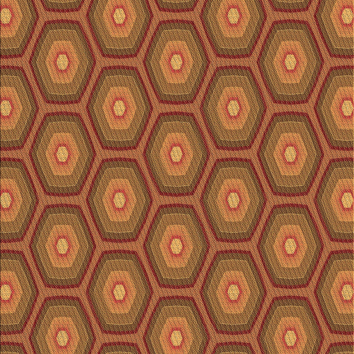 Patterned Orange Rug, pat2328brn