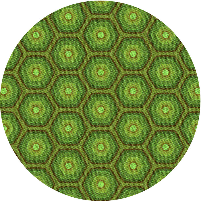 Square Patterned Seaweed Green Rug, pat2328grn