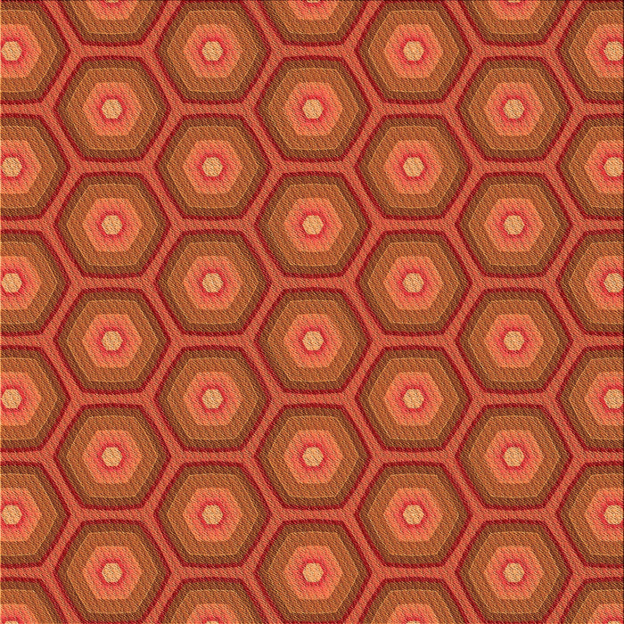 Round Machine Washable Transitional Orange Red Orange Rug, wshpat2328org