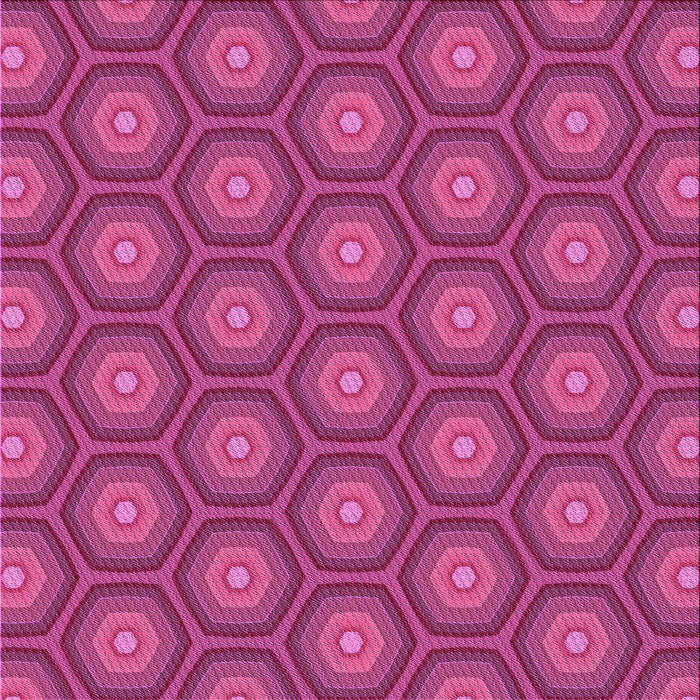 Round Patterned Neon Pink Rug, pat2328pur