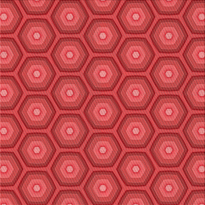 Round Patterned Red Rug, pat2328rd