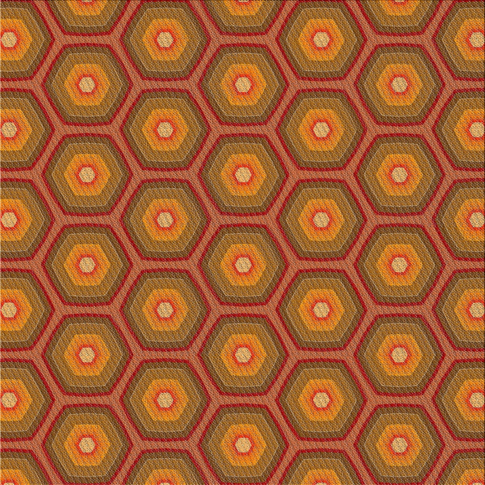 Sideview of Machine Washable Transitional Orange Rug, wshpat2328