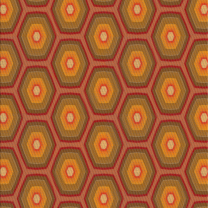 Patterned Orange Novelty Rug, pat2328