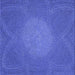 Round Patterned Light Slate Blue Rug, pat2329blu