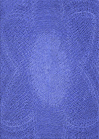 Machine Washable Transitional Light Slate Blue Rug, wshpat2329blu