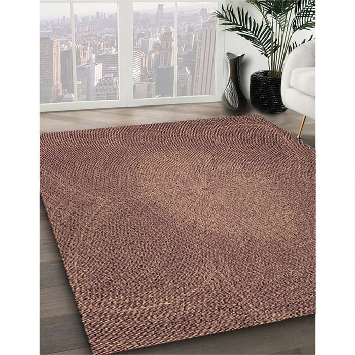 Machine Washable Transitional Copper Red Pink Rug in a Family Room, wshpat2329brn