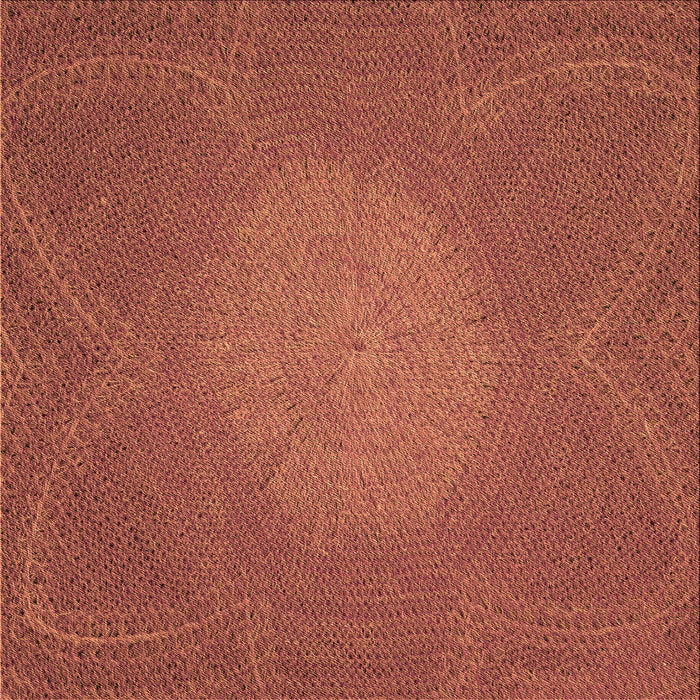 Round Patterned Bright Orange Rug, pat2329org