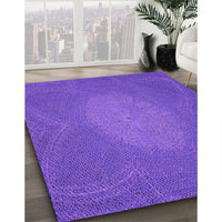 Patterned Purple Rug, pat2329pur