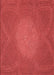 Machine Washable Transitional Red Rug, wshpat2329rd