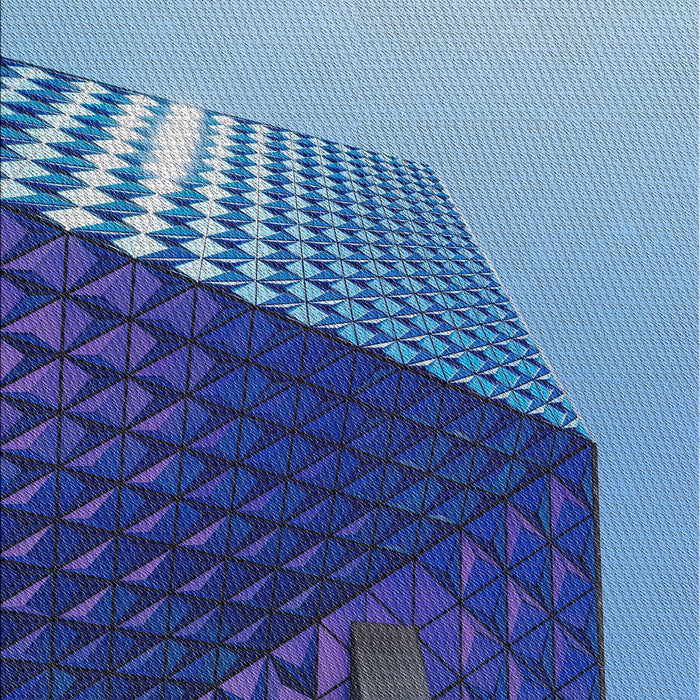 Machine Washable Transitional Blueberry Blue Rug, wshpat232