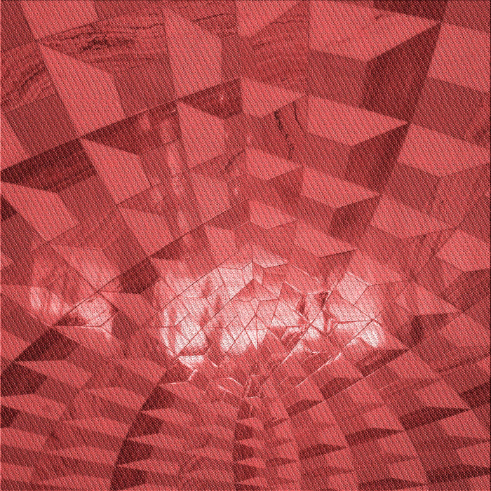 Round Patterned Red Rug, pat233rd