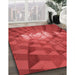 Machine Washable Transitional Red Rug in a Family Room, wshpat233rd