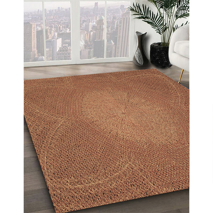 Machine Washable Transitional Mahogany Brown Rug in a Family Room, wshpat2330brn