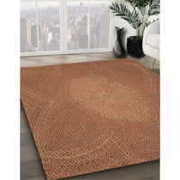 Patterned Mahogany Brown Rug, pat2330brn