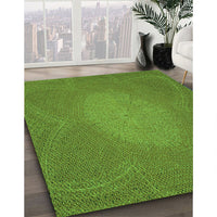 Patterned Seaweed Green Rug, pat2330grn