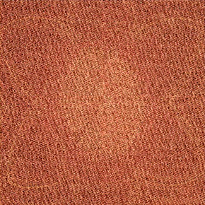 Round Patterned Neon Orange Rug, pat2330org