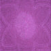 Round Patterned Bright Neon Pink Purple Rug, pat2330pur