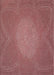 Machine Washable Transitional Light Coral Pink Rug, wshpat2330