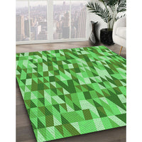 Patterned Forest Green Rug, pat2331grn