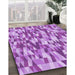 Machine Washable Transitional Violet Purple Rug in a Family Room, wshpat2331pur