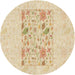 Square Patterned Golden Blonde Gold Rug, pat2332brn