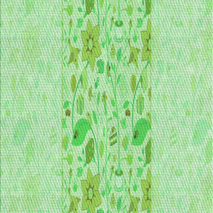 Patterned Green Rug, pat2332grn