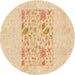 Square Patterned Golden Blonde Gold Rug, pat2332org