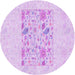 Square Patterned Purple Rug, pat2332pur