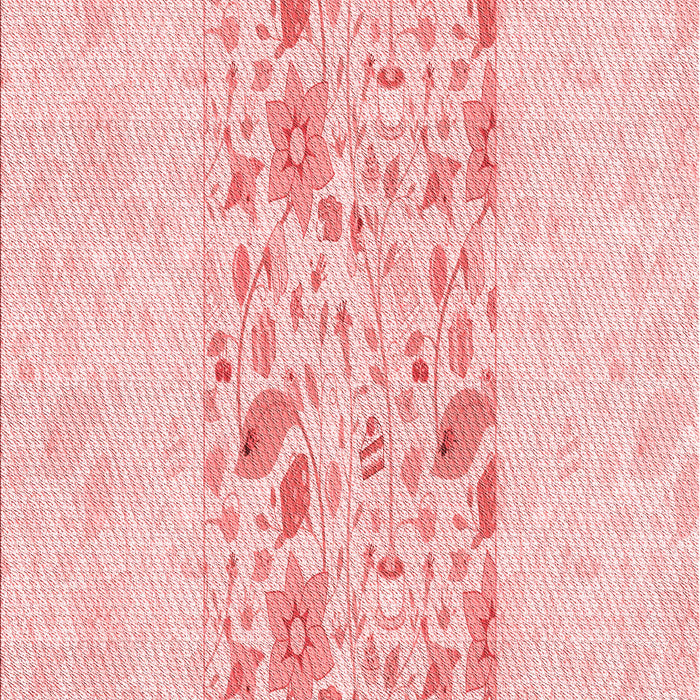 Machine Washable Transitional Pastel Red Pink Rug, wshpat2332rd