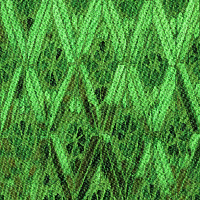 Patterned Green Rug, pat2333grn