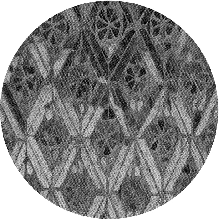 Square Machine Washable Transitional Gunmetal Gray Rug in a Living Room, wshpat2333gry