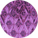 Square Patterned Dark Magenta Purple Rug, pat2333pur