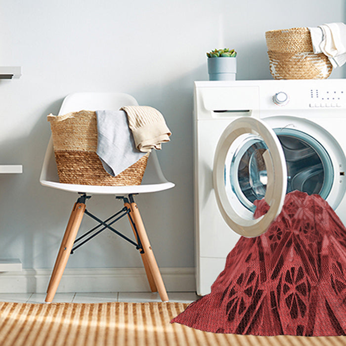 Machine Washable Transitional Red Rug in a Washing Machine, wshpat2333rd