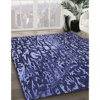 Patterned Blue Rug, pat2334blu