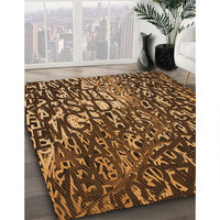 Patterned Orange Rug, pat2334org