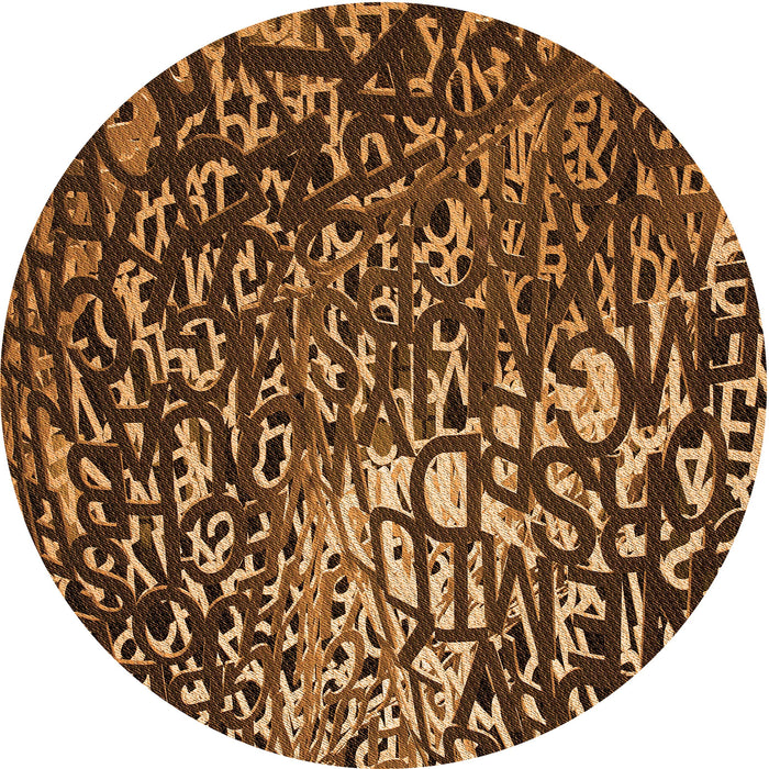 Square Machine Washable Transitional Orange Rug in a Living Room, wshpat2334org