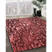 Machine Washable Transitional Dark Red Rug in a Family Room, wshpat2334rd