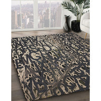 Patterned Mid Gray Novelty Rug, pat2334