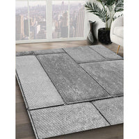 Patterned Platinum Gray Rug, pat2335gry