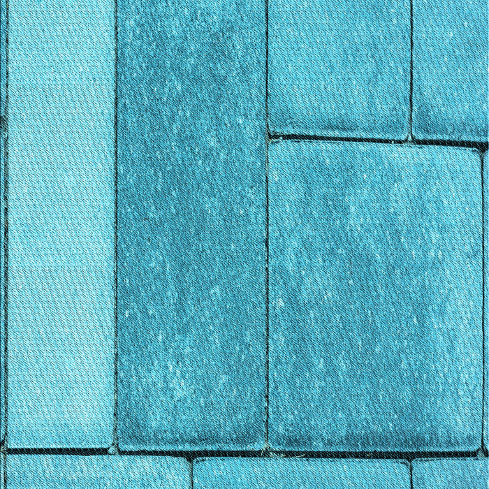 Machine Washable Transitional Dark Turquoise Green Rug, wshpat2335lblu