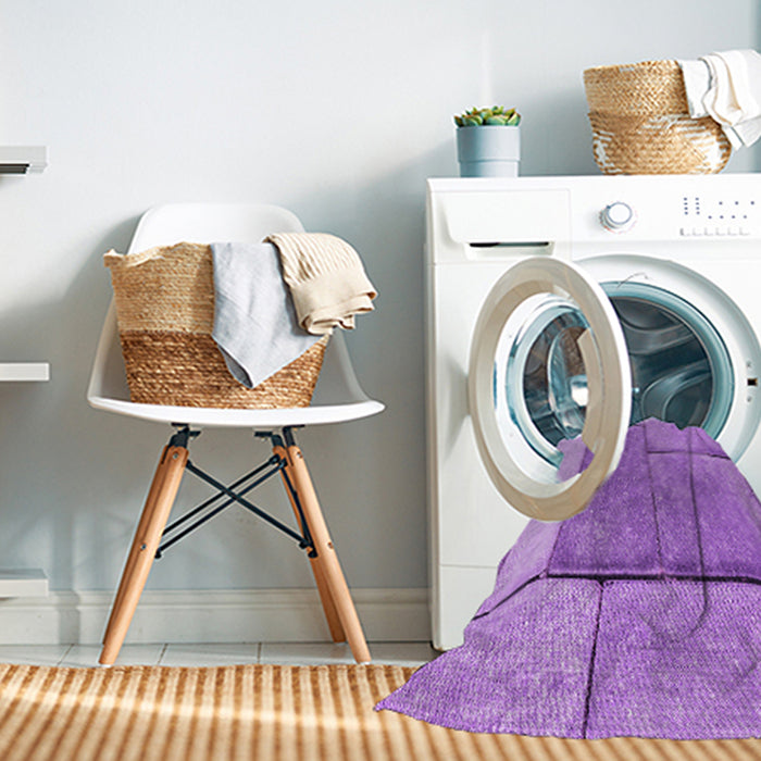 Machine Washable Transitional Violet Purple Rug in a Washing Machine, wshpat2335pur