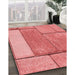 Machine Washable Transitional Light Coral Pink Rug in a Family Room, wshpat2335rd