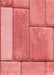 Patterned Light Coral Pink Rug, pat2335rd