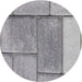 Sideview of Patterned Gray Novelty Rug, pat2335