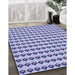 Machine Washable Transitional Slate Blue Rug in a Family Room, wshpat2337blu